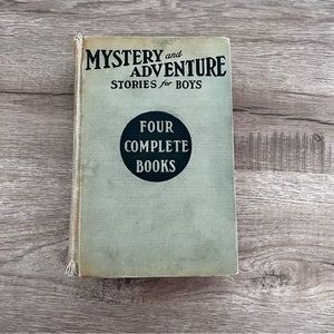 Vintage Book 1928 Mystery and Adventure Stories for Boys‎ Four Complete Books